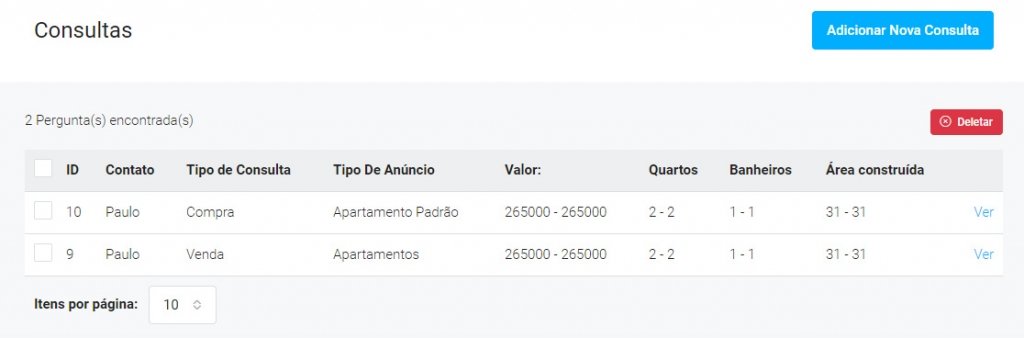 consulta de clientes alugar comprar vender imoveis